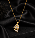 Golden Leaf Drop Necklace