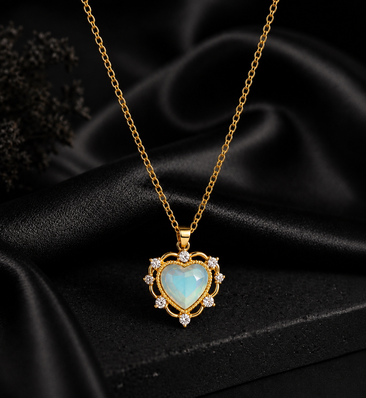 Blue Heart Necklace