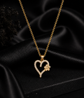 Golden Bloom Heart Necklace