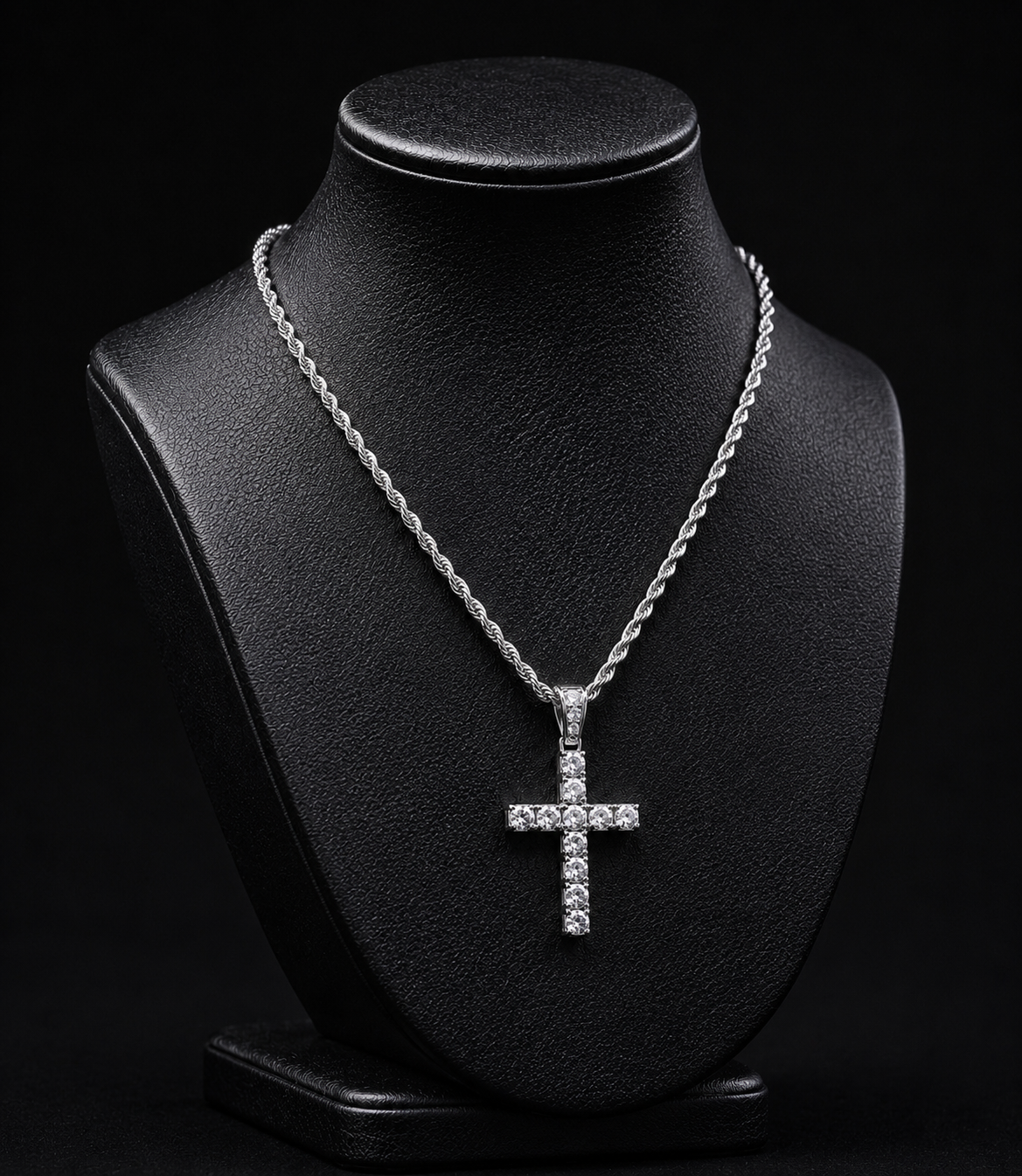 Rope + Tennis Cross Pendant